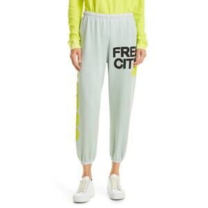 Freecity 'Let's Go' Green Og Supervintage Joggers Size S
